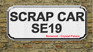 scrap car Crystal Palace, Upper Norwood